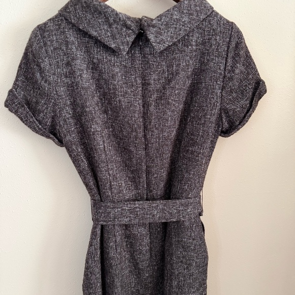 Banana Republic Brown Tweed Belted Sheath Dress Size 10 - Picture 7 of 10